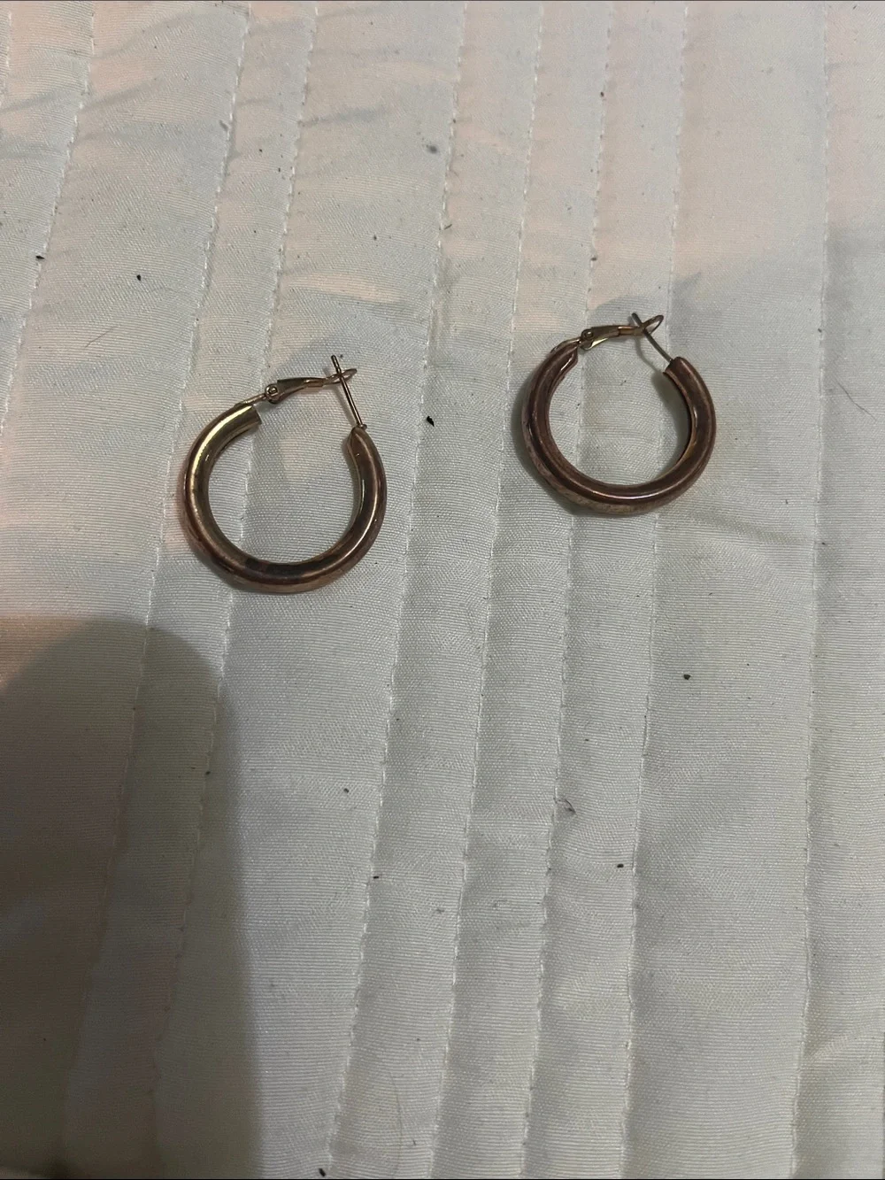 Classic Rose Gold Hoop Earrings - Women Jewelry
